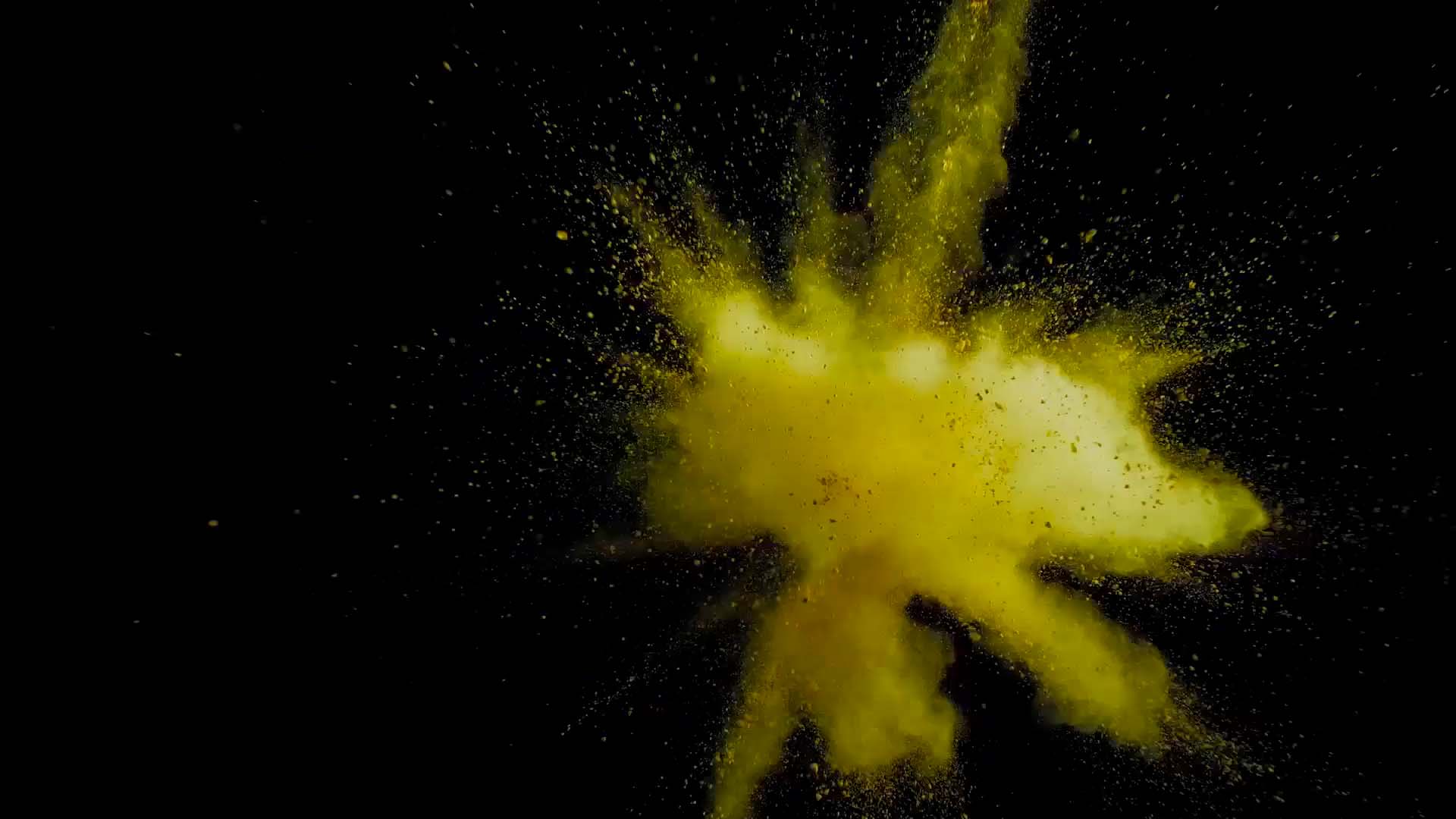 Yellow paint explosion